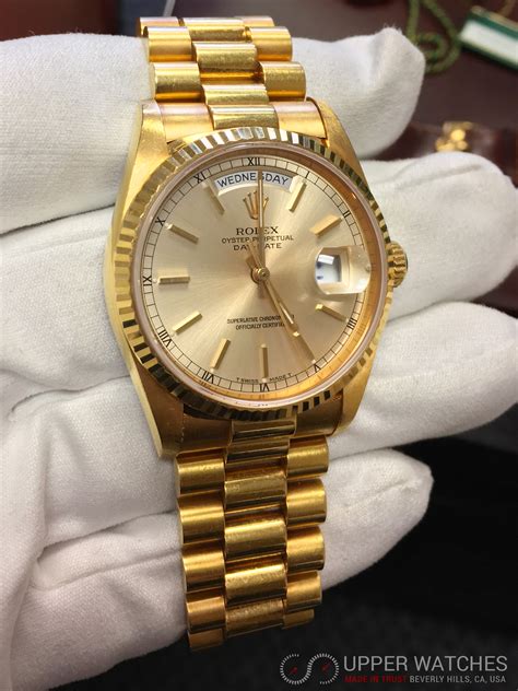 gold rolex president bracelet|rolex watch presidential price.